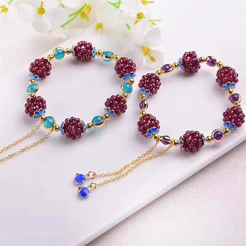 KarmaRipple's Tibetan Garnet Calm Bracelet p15