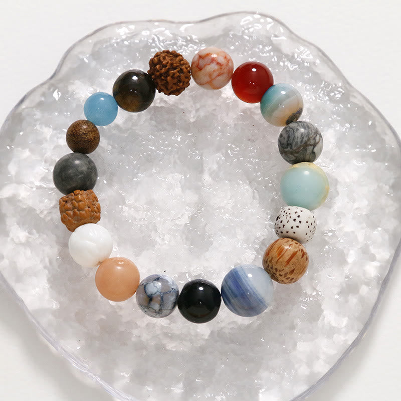 KarmaRipple's Authentic Bodhi Seed Gemstone Stone Agate Keep Away Evil Spirits Bracelet p8
