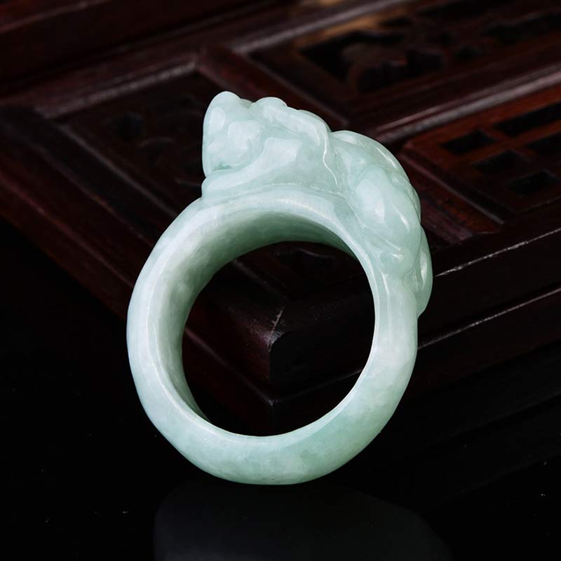 KarmaRipple's Fengshui Wealth Jade PiXiu Fortune Ring p5