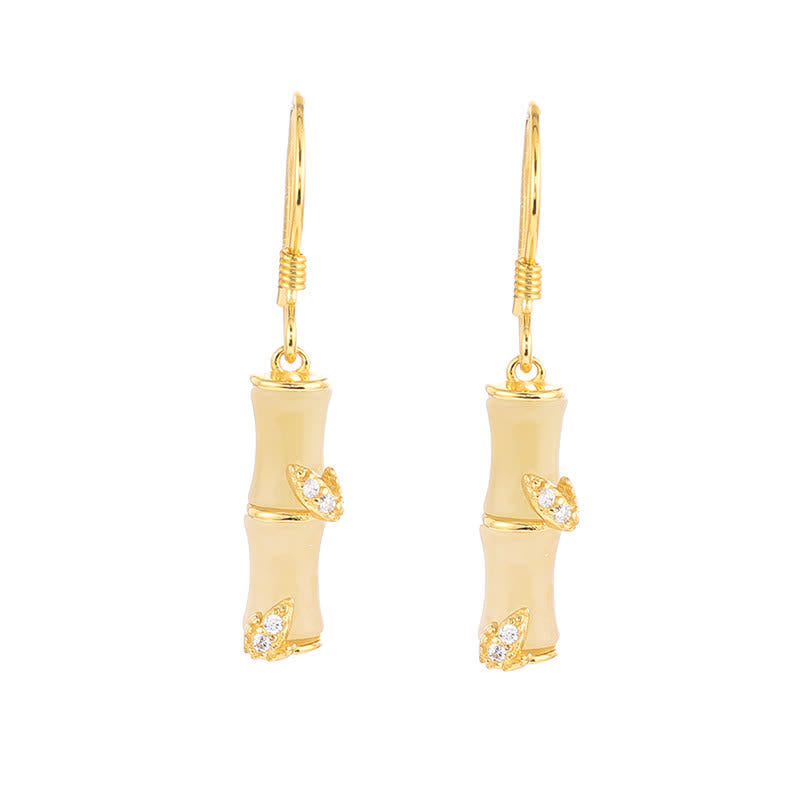 KarmaRipple's 925 Sterling Silver Hetian Jade Chrysoberyl Cat Eye Red Agate Bamboo Fortune Drop Earrings p11