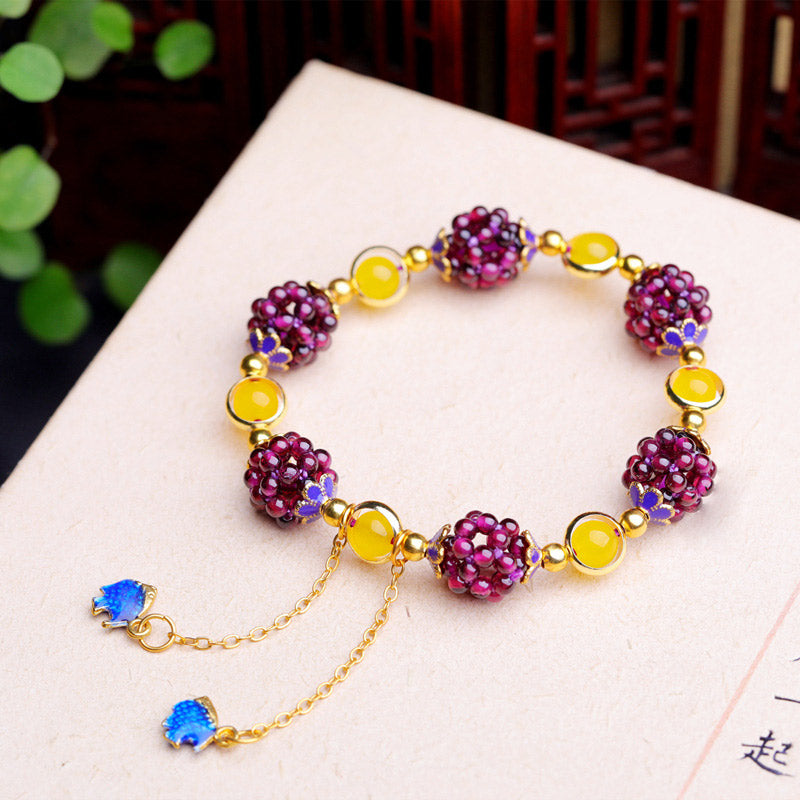 KarmaRipple's Tibetan Garnet Calm Bracelet p6