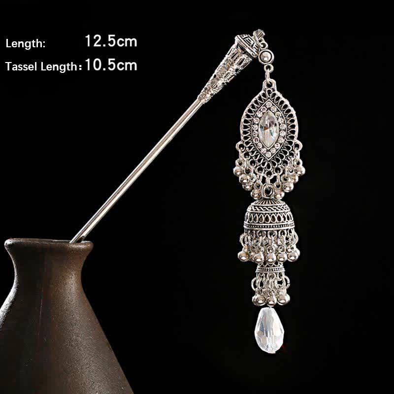 KarmaRipple's Water Drop Lily of the Valley Flowers Tassels Confidence Hairpin p35