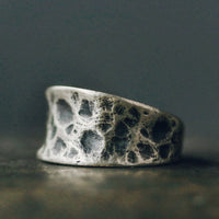KarmaRipple's 925 Sterling Silver Bump Texture Design Protection Ring