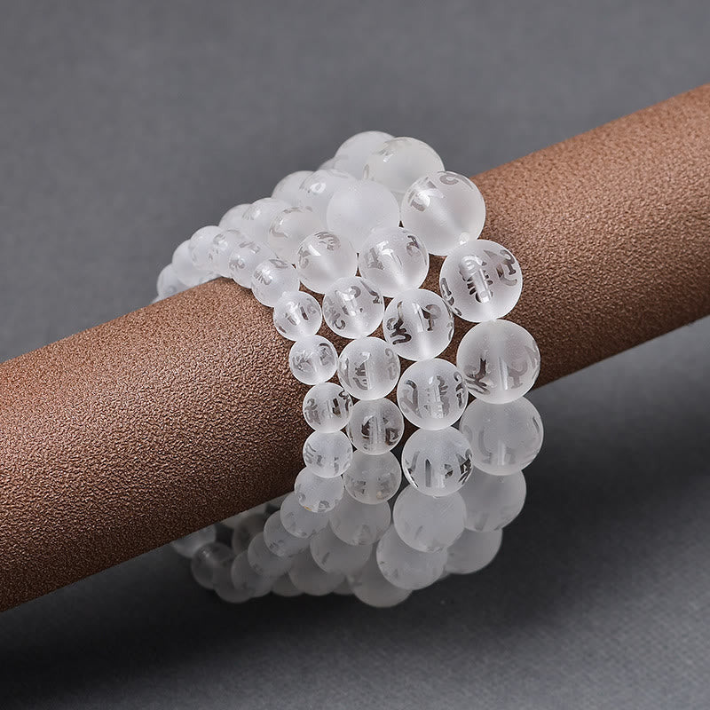 KarmaRipple's Tibet Ivory Gemstone Black Onyx Om Mani Padme Hum Meditation Bracelet p13