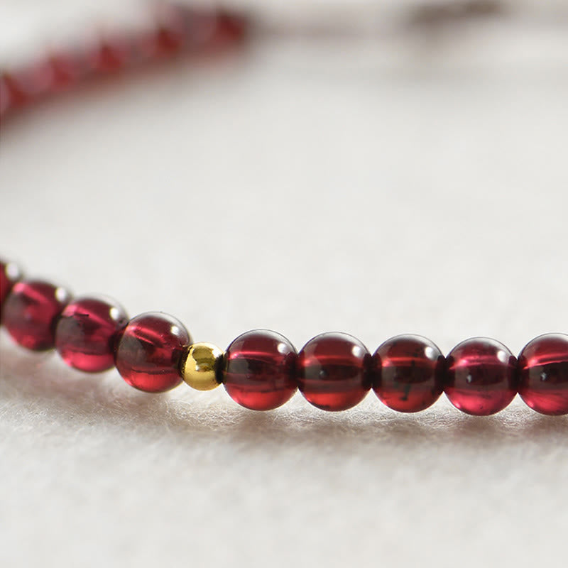 KarmaRipple's Authentic Garnet Golden Beadwork Stability Bracelet p3