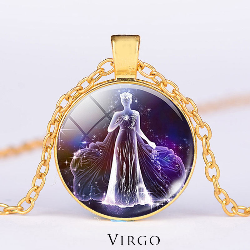 KarmaRipple's 12 Constellations of the Zodiac Moon Starry Sky Protection Blessing Pendant Necklace p2