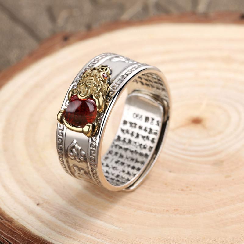 KarmaRipple's Red Agate PiXiu Wealth Ring p8