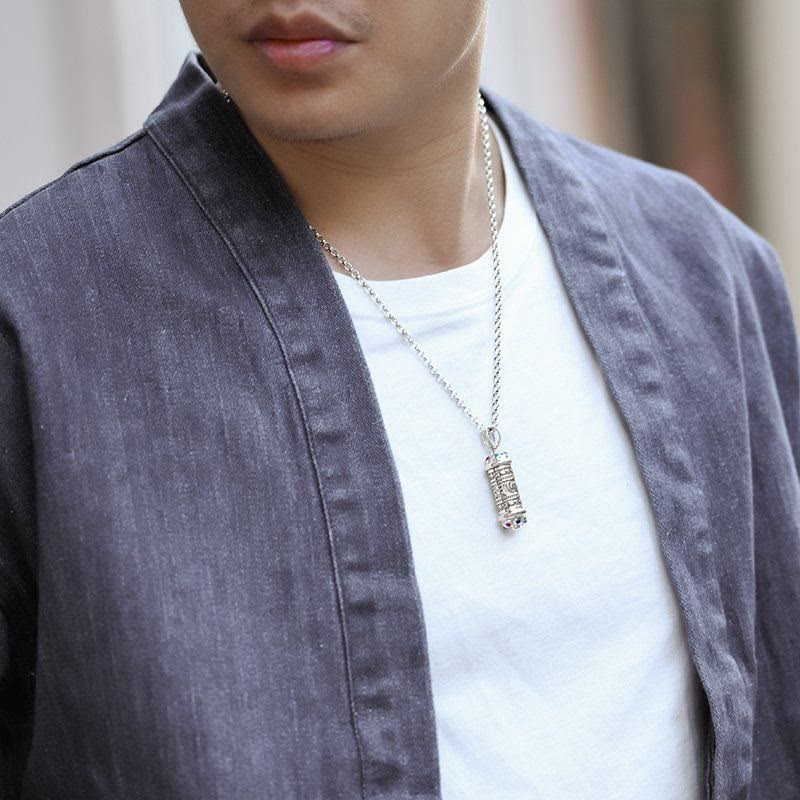 KarmaRipple's Tibetan Om Mani Padme Hum Focus Pendant Necklace p4