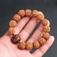 KarmaRipple's Tibet Rudraksha Bodhi Seed PiXiu Bronze Coin Wealth Fortune Bracelet