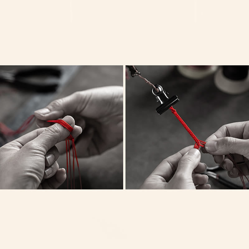 KarmaRipple's 925 Sterling Silver Tibet Handmade Om Mani Padme Hum Fortune Protection King Kong Weave Woven Bracelet p30