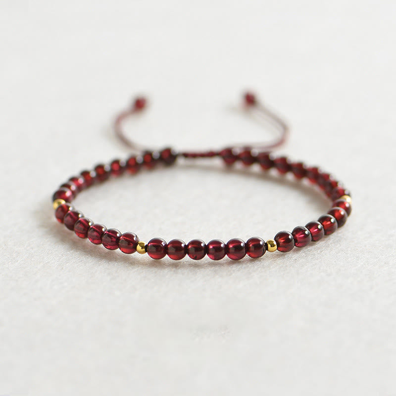 KarmaRipple's Authentic Garnet Golden Beadwork Stability Bracelet p9