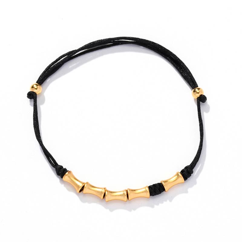 KarmaRipple's 925 Sterling Silver Bamboo Design Protection Fortune Woven Bracelet p13