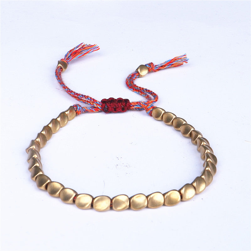 KarmaRipple's Tibetan Bronze Beadwork Balancing Fortune Bracelet p19