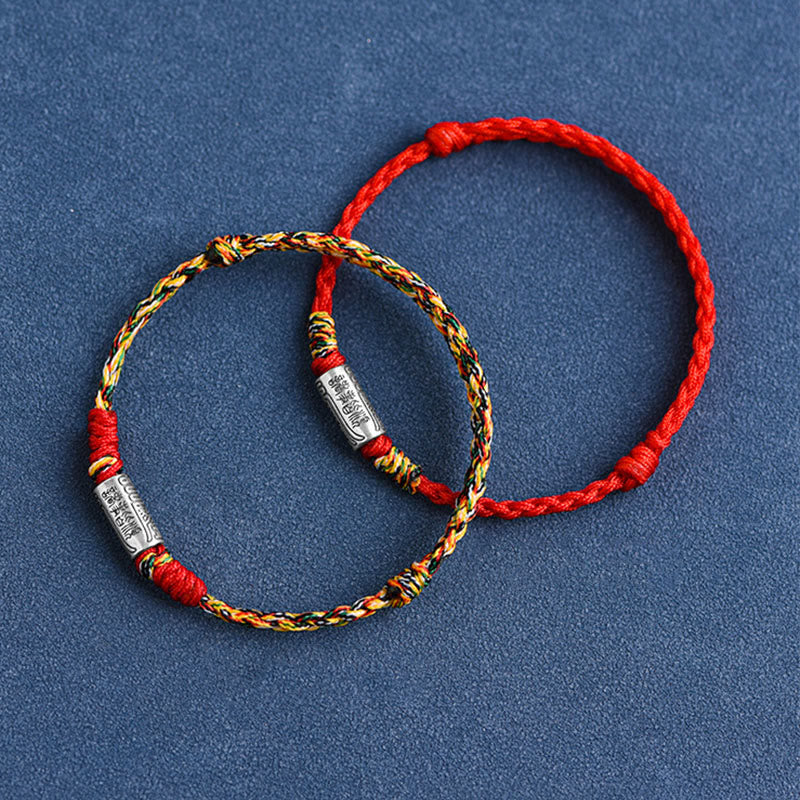 KarmaRipple's Handcrafted 925 Sterling Silver Everything Goes Well Design Protection Strength Bracelet Anklet ( p23