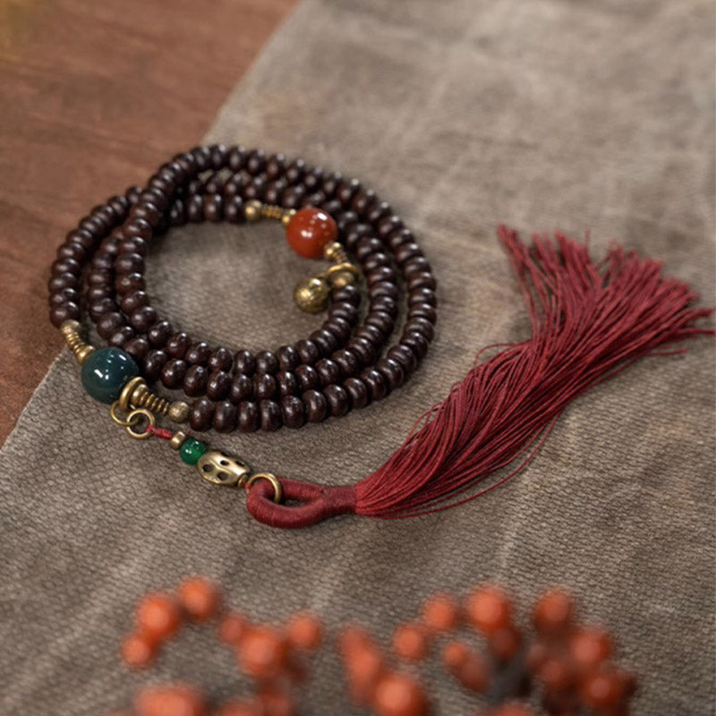 KarmaRipple's 108 Mala Beadwork Authentic Tibet Purple Bodhi Seed Auspiciousness Bracelet p3