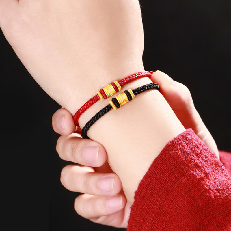 KarmaRipple's Tibet 999 Gold Om Mani Padme Hum Engraved Protection?Lucky Bead Bracelet p13