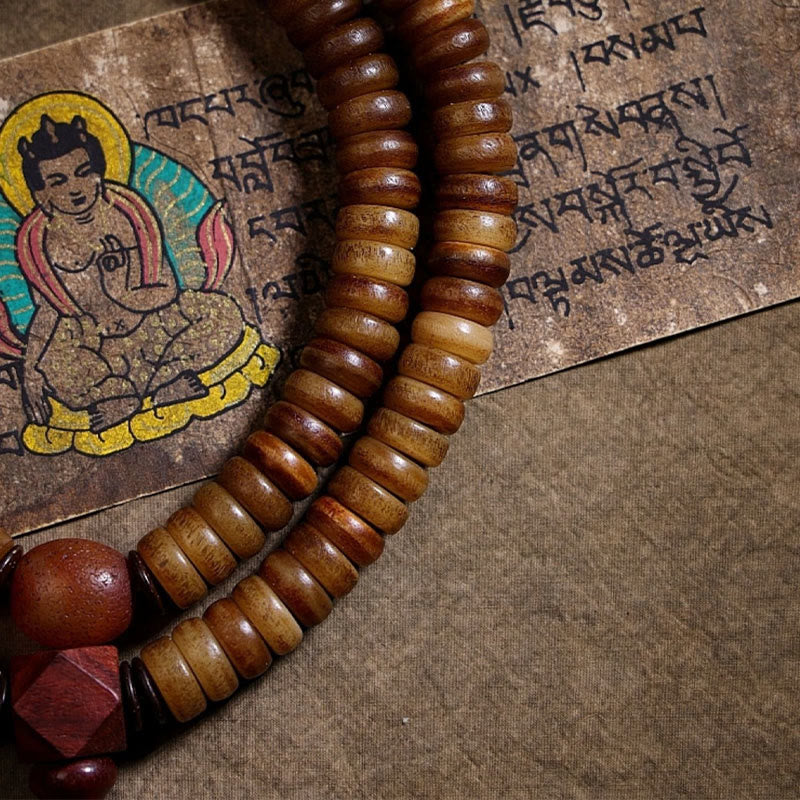 KarmaRipple's Tibetan 108 Mala Beadwork Yak Bone Dzi Bead PiXiu Nine Palaces Eight Diagrams Balance Bracelet p5