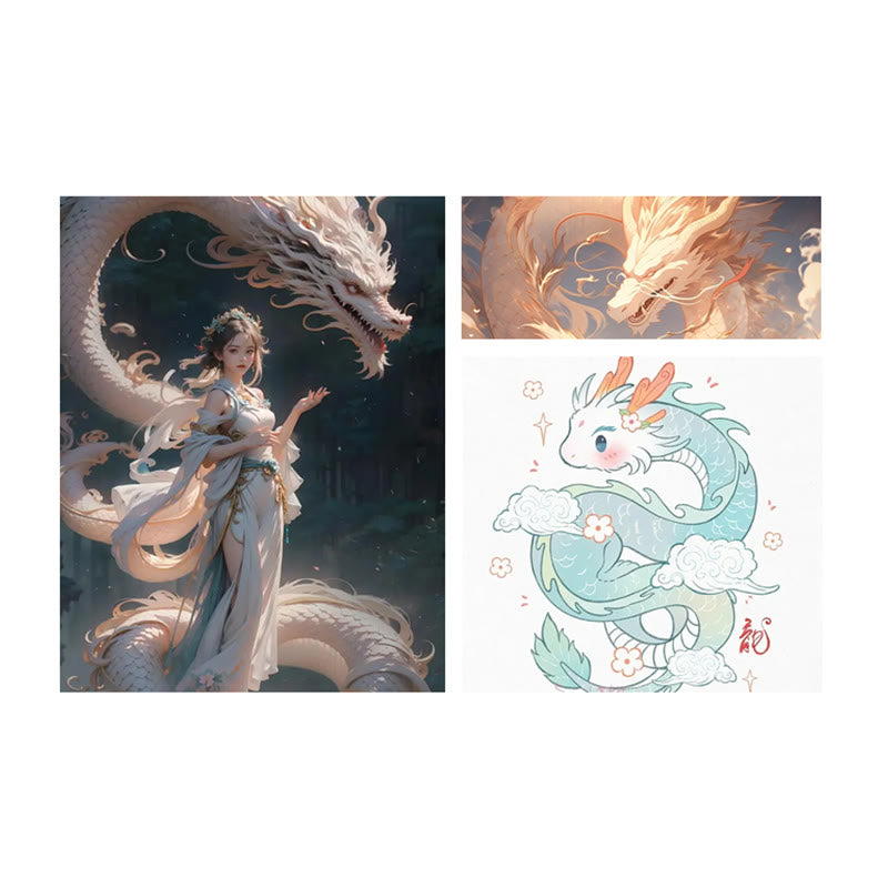 KarmaRipple's 925 Sterling Silver Year of the Dragon Design Fortune Metal Cuff Bracelet Bangle p11