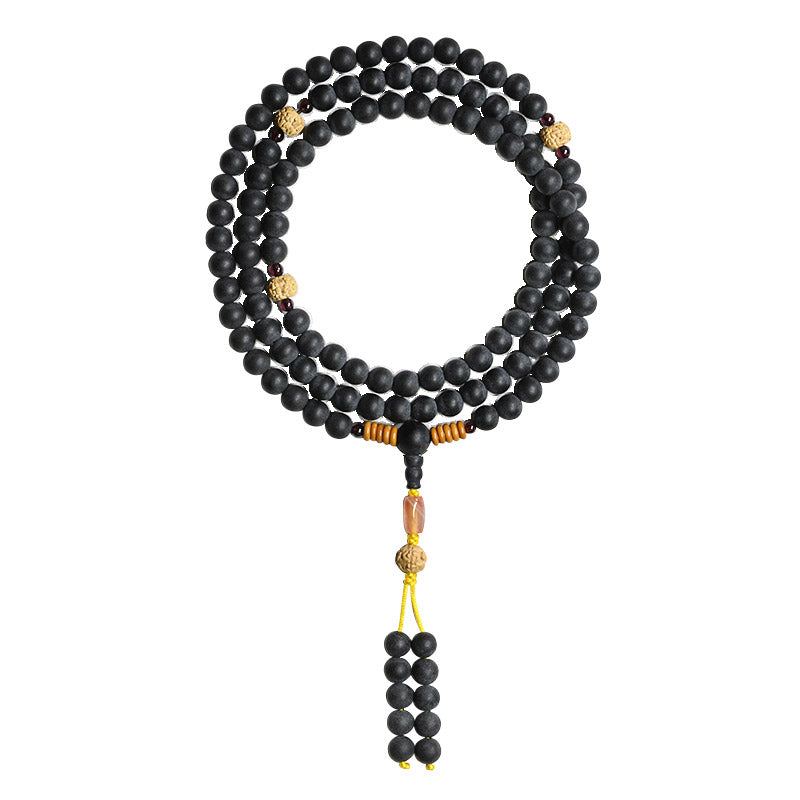 KarmaRipple's Tibetan Mala Cypress Bodhi Seed Red Agate Balancing Bracelet p11