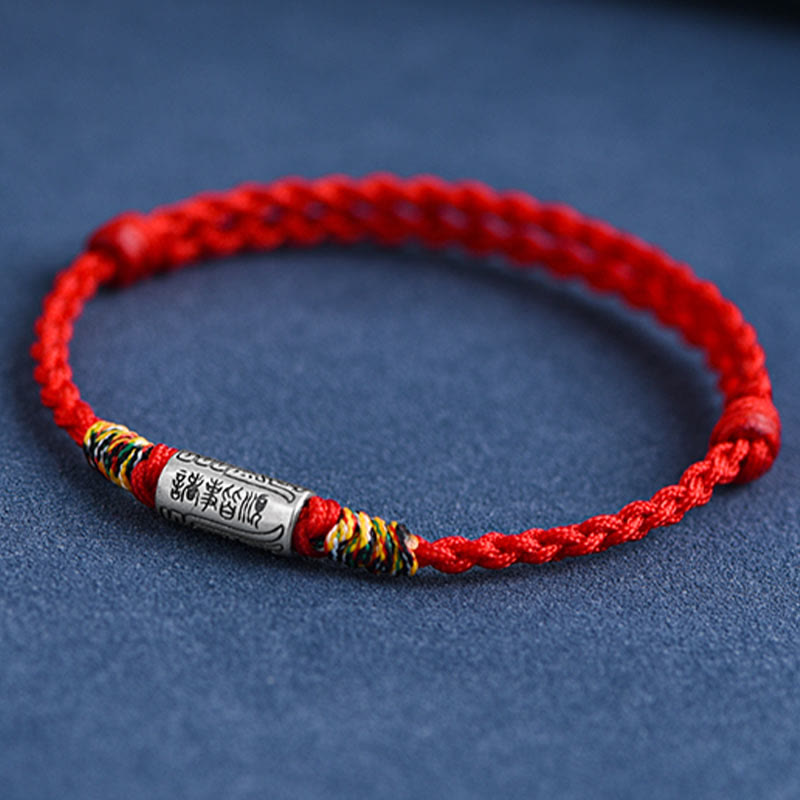 KarmaRipple's Handcrafted 925 Sterling Silver Everything Goes Well Design Protection Strength Bracelet Anklet ( p9