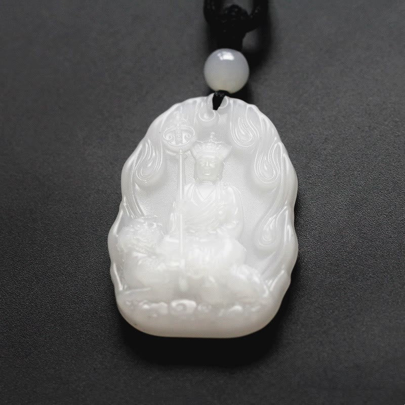 KarmaRipple's Ksitigarbha Buddha Liuli Gemstone Serenity Amulet Pendant Necklace p4