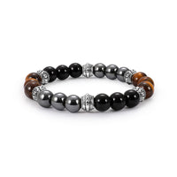KarmaRipple's Tiger Eye and Hematite Good Fortune and Balancing Bracelet
