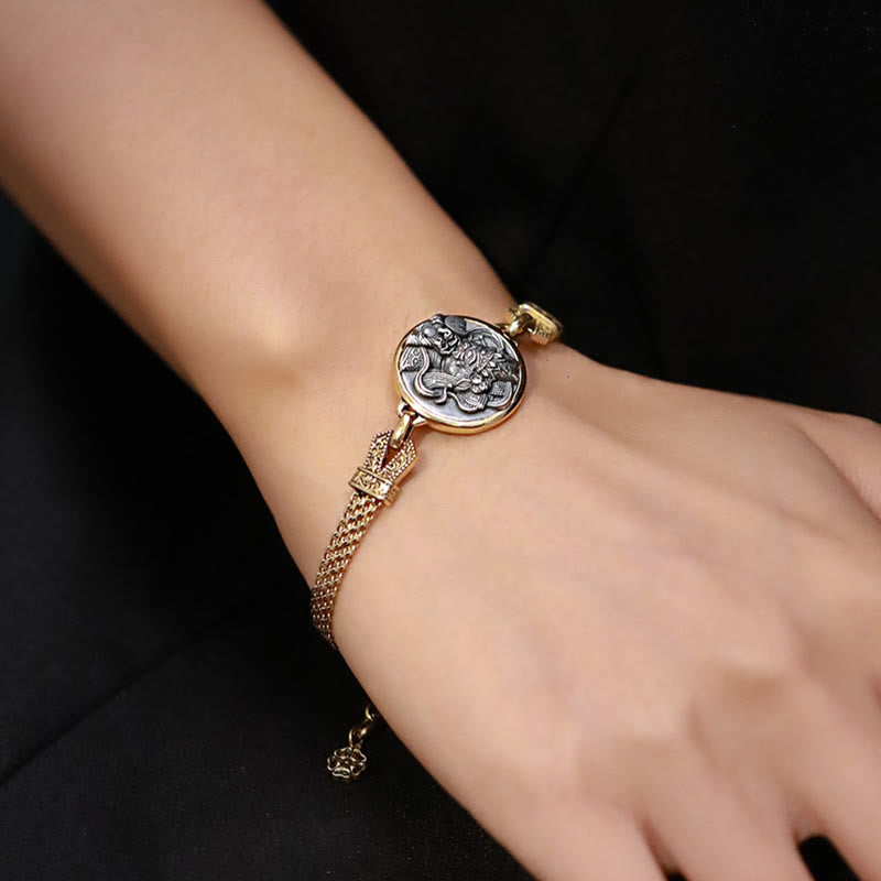 KarmaRipple's Tibetan 925 Sterling Silver Zakiram Goddess of Wealth Blessing Protection Bracelet p8