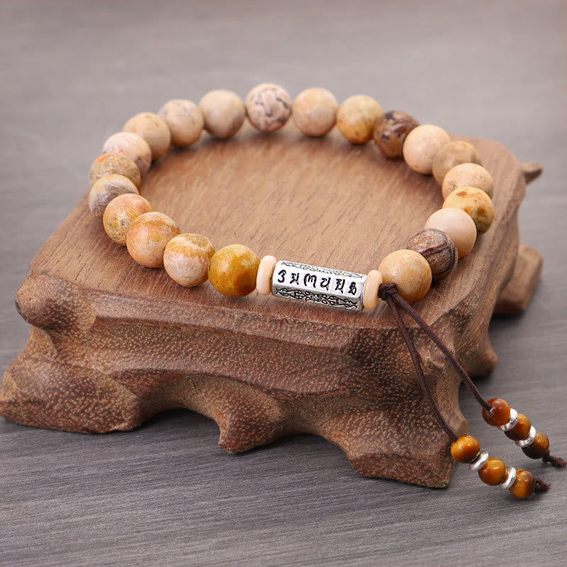 KarmaRipple's Weathered Stone Om Mani Padme Hum Strengthen Bracelet p2
