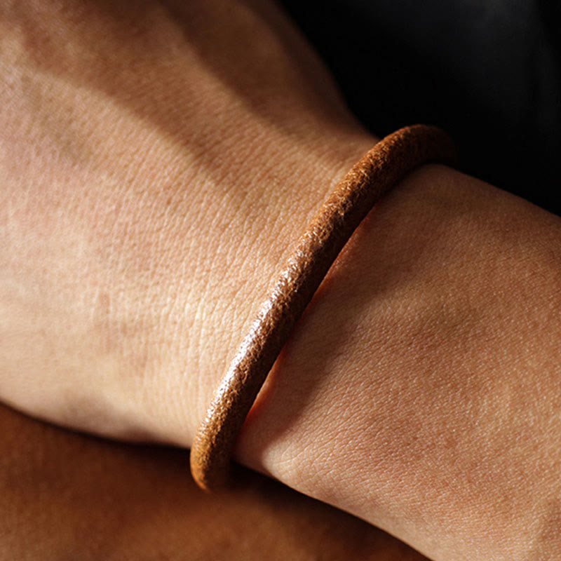 KarmaRipple's Retro Leather Fortune Balancing Bronze Magnetic Buckle Bracelet p7