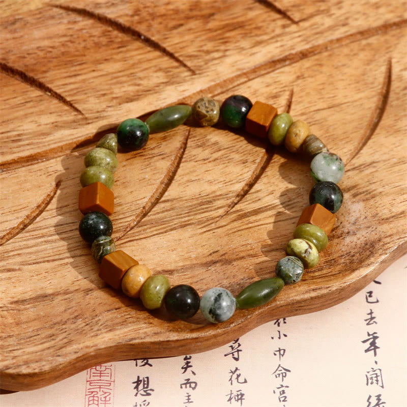 KarmaRipple's Authentic Stone Sea Sediment Jasper Agate Protection Bracelet p25