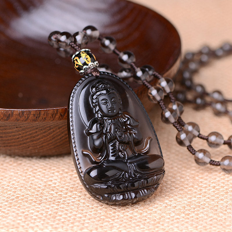 KarmaRipple's Chinese Zodiac Obsidian Protection Pendant p20