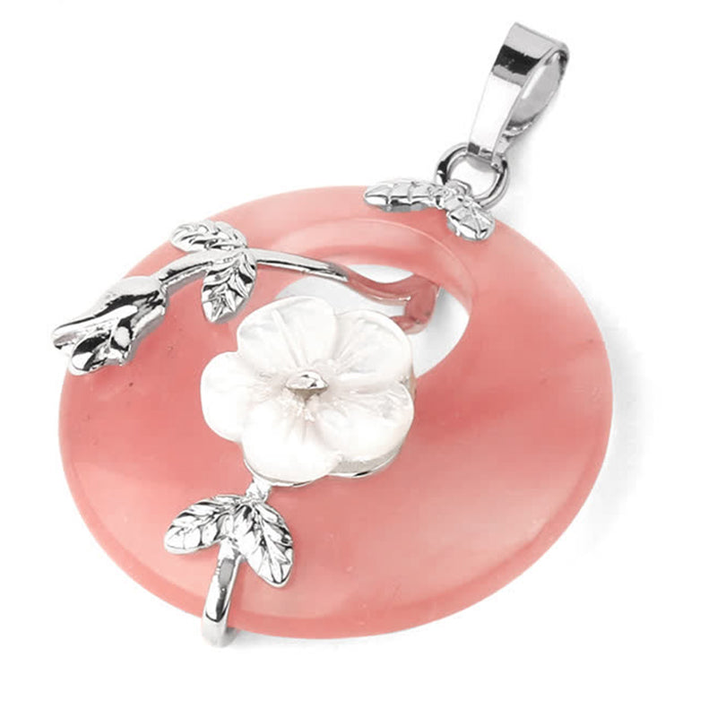 KarmaRipple's Various Gemstone Amethyst Green Aventurine Flower Balancing Pendant Necklace p9