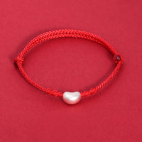 KarmaRipple's 999 Sterling Silver Bean Design Fortune Connection Handmade Woven Bracelet