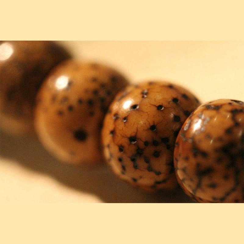 KarmaRipple's Tibetan Bodhi Seed Amber Dzi Bead Agate Zakiram Goddess of Wealth Beadwork Triple Wrap Bracelet p12