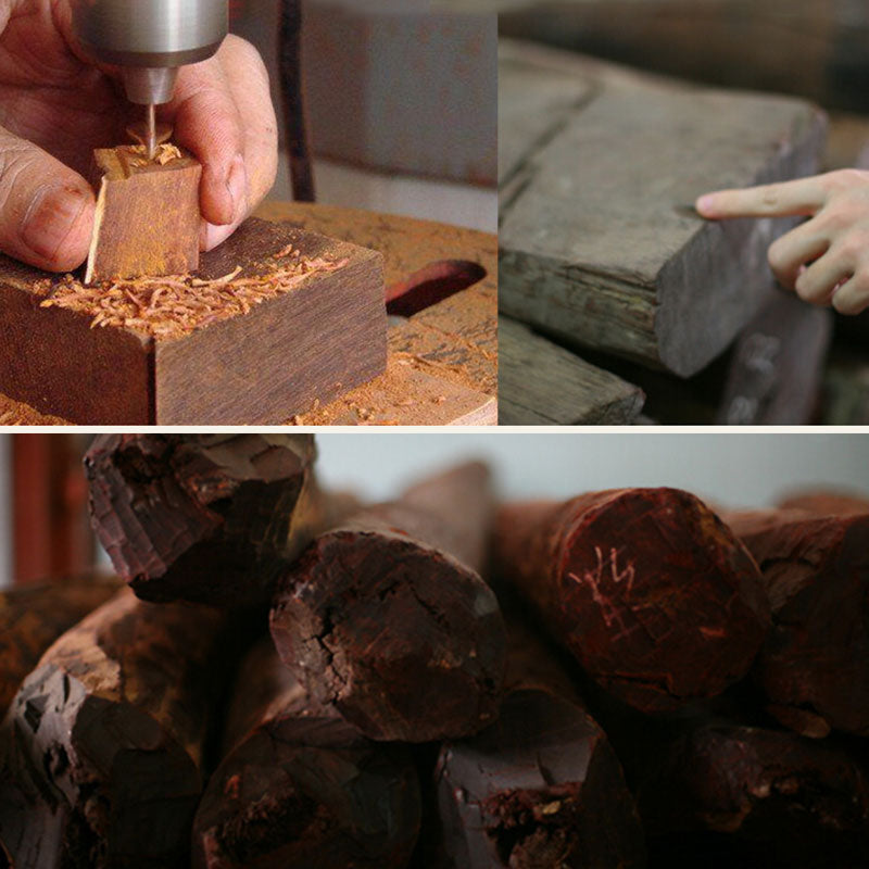KarmaRipple's 925 Sterling Silver Indian Small Leaf Red Sandalwood Aquamarine Full of Gold Star Chinese Knotting Blessing Bracelet p21