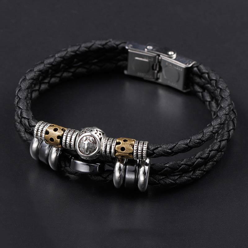 KarmaRipple's 12 Constellations of the Zodiac Hematite Protection Bracelet p25