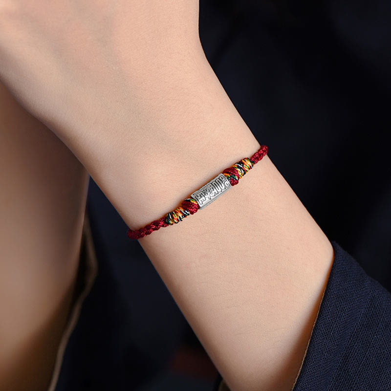 KarmaRipple's Handcrafted 925 Sterling Silver Everything Goes Well Design Protection Strength Bracelet Anklet ( p18