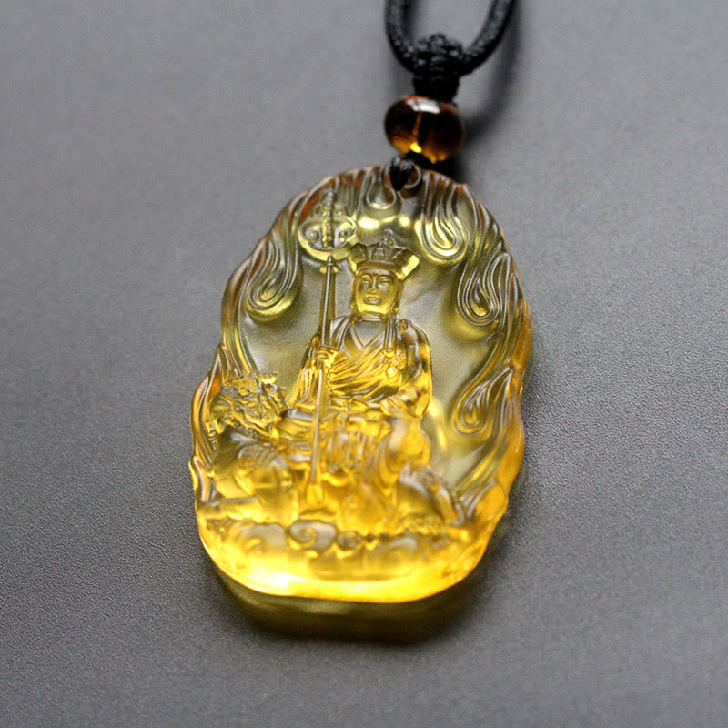 KarmaRipple's Ksitigarbha Buddha Liuli Gemstone Serenity Amulet Pendant Necklace p12