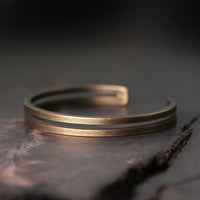 KarmaRipple's Rustic Bronze Fortune Viking Cuff Bracelet