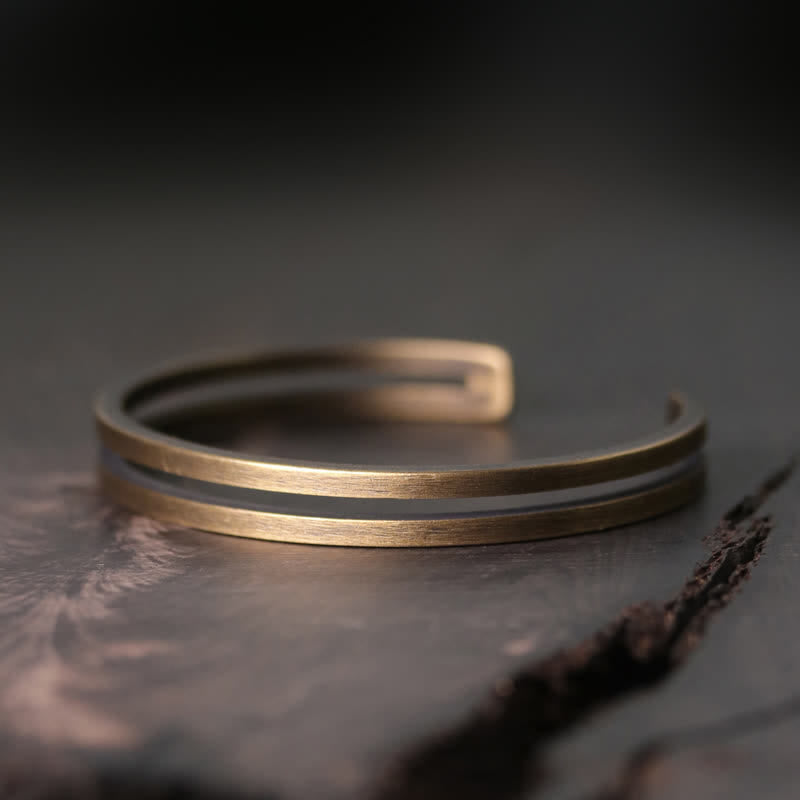 KarmaRipple's Rustic Bronze Fortune Viking Cuff Bracelet p22