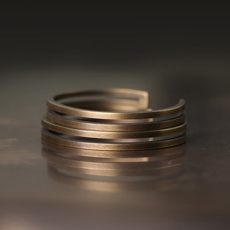 KarmaRipple's Rustic Bronze Fortune Viking Cuff Bracelet p6