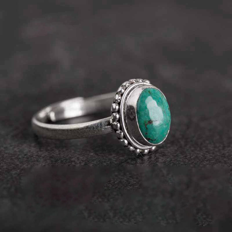 KarmaRipple's 925 Sterling Silver Turquoise Wisdom Love Ring p21