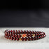 5mm-Garnet&Gold Koi Fish Double Wrap Bracelet / 15cm