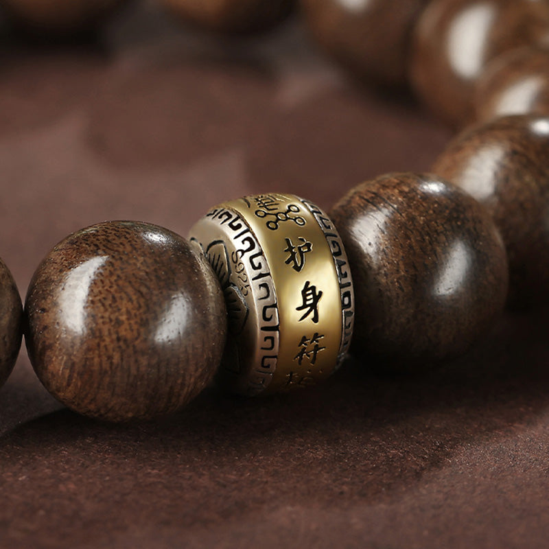 KarmaRipple's 925 Sterling Silver Brunei Agarwood PiXiu Jade Peace Strength Bracelet p13