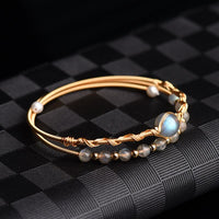 KarmaRipple's Moonstone Balancing Love Bracelet Bangle