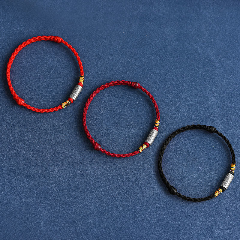 KarmaRipple's Handcrafted 925 Sterling Silver Everything Goes Well Design Protection Strength Bracelet Anklet ( p5