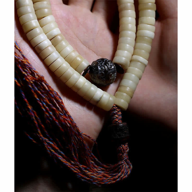 KarmaRipple's Tibetan 108 Mala Beadwork Yak Bone Balance Strength Mala Bracelet p10