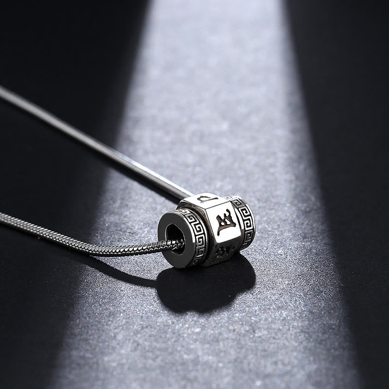 KarmaRipple's Tibetan Om Mani Padme Hum Peace Pendant Rotatable Necklace p4