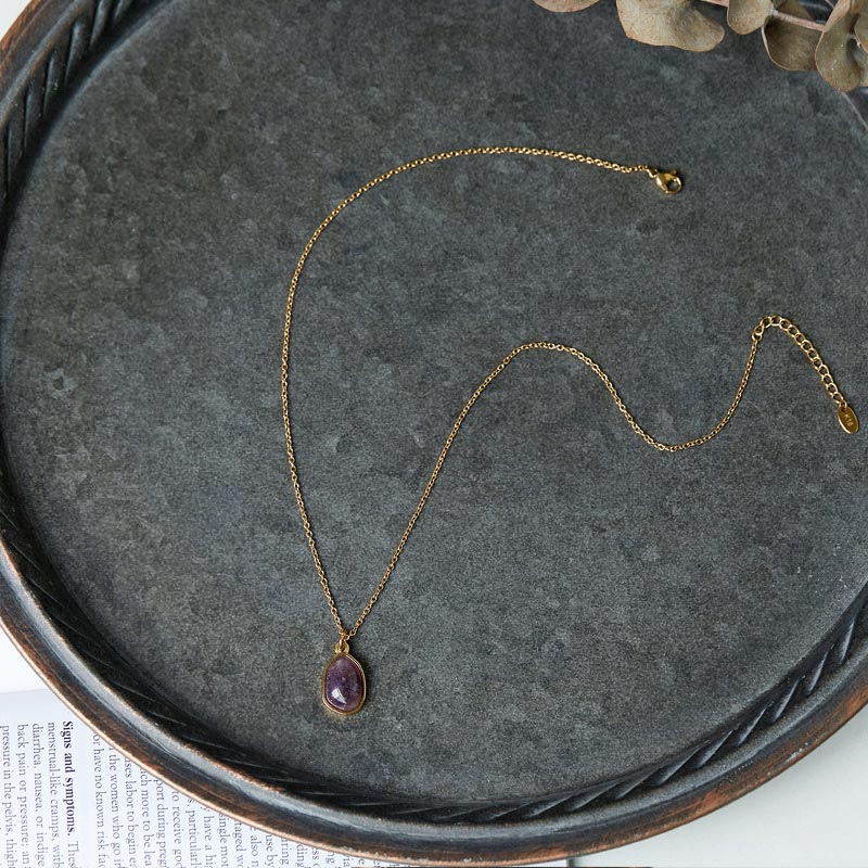 KarmaRipple's Authentic Green Aventurine Amethyst Rose Quartz Blessing Pendant Necklace p12