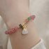 Strawberry Crystal Coin Purse Bracelet(Wrist Circumference: 14-16cm)